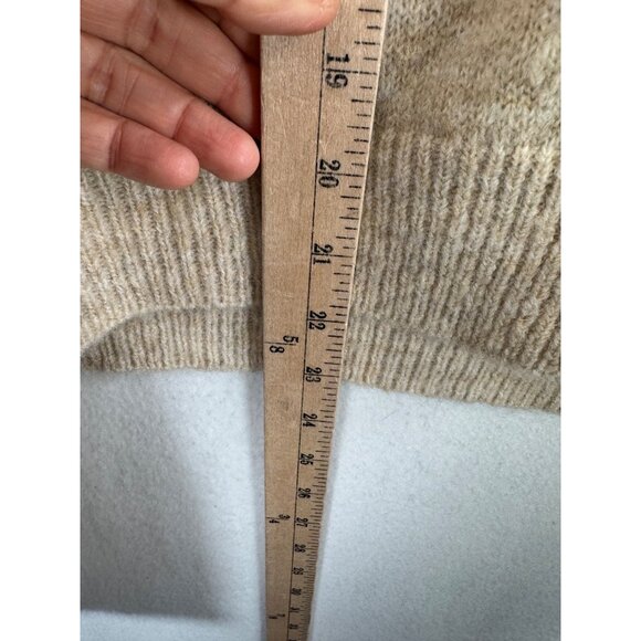 ASTR All in Favor Mixed‎ Stitch cardigan tan wool blend old money sz XL - Picture 8 of 8